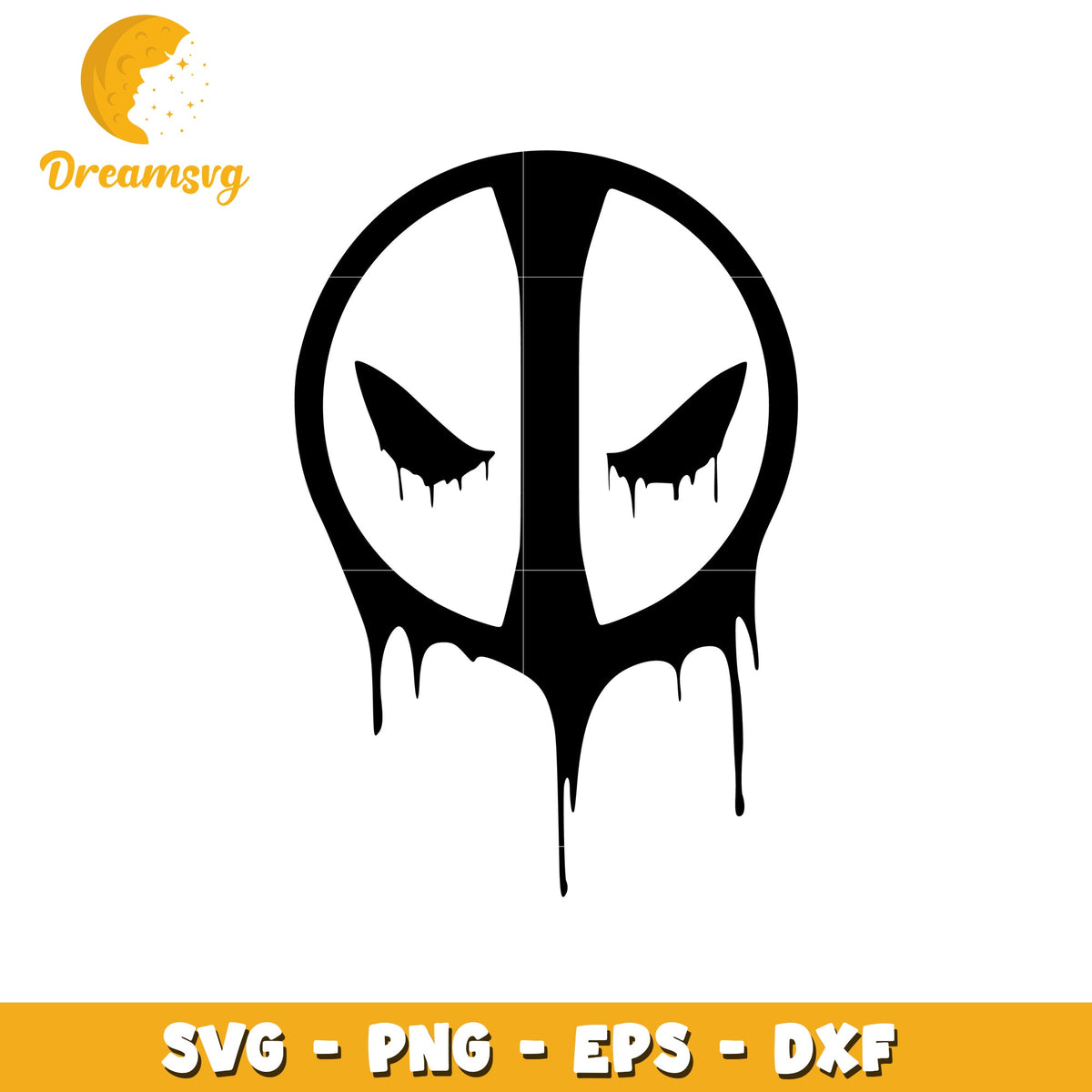 Deadpool SVG Dripping Mask PNG EPS DXF