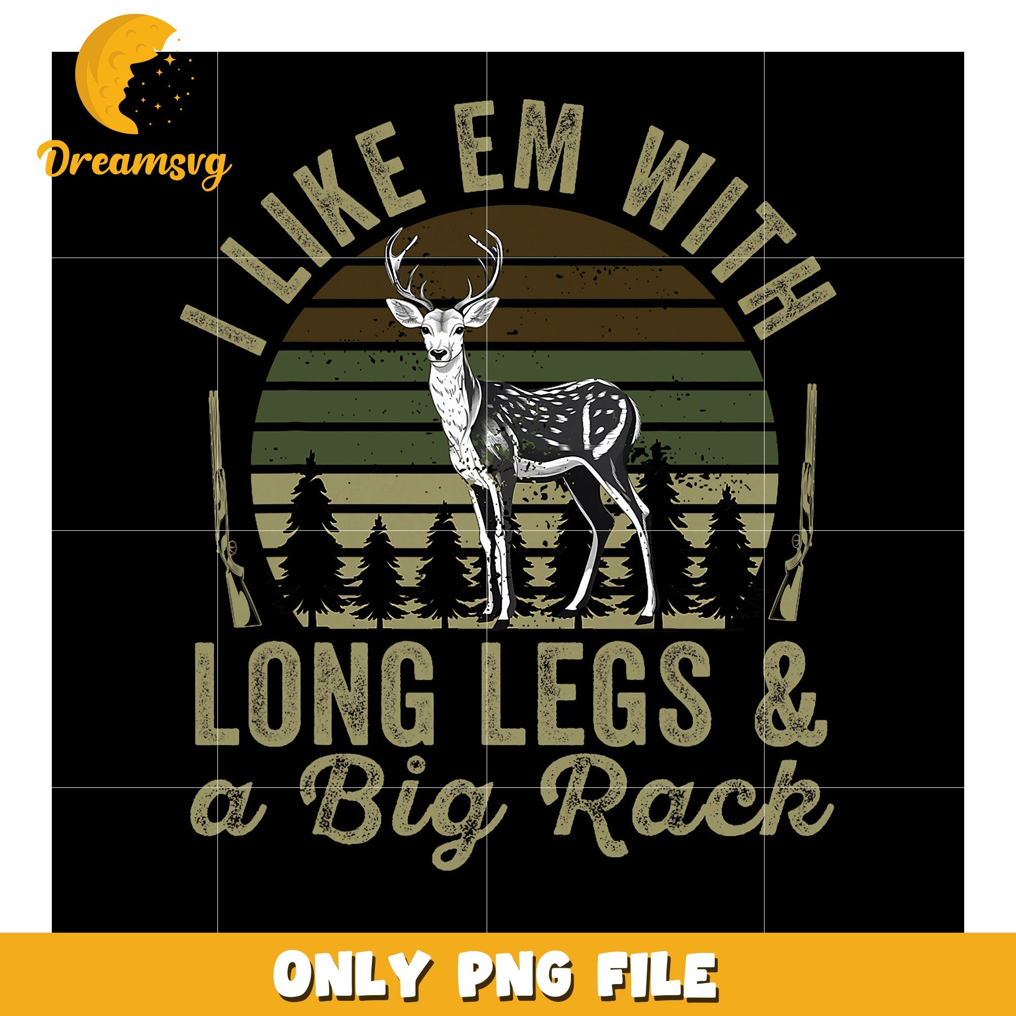 Deer Hunting PNG Long Legs & Big Rack
