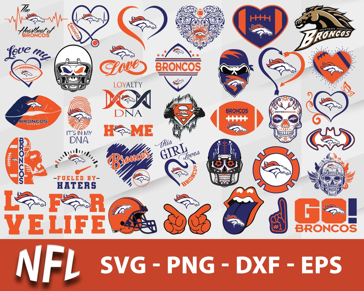 Denver Broncos Svg Bundle, Denver Broncos Svg, Sport Svg, Nfl Svg, Png, Dxf, Eps Digital File.