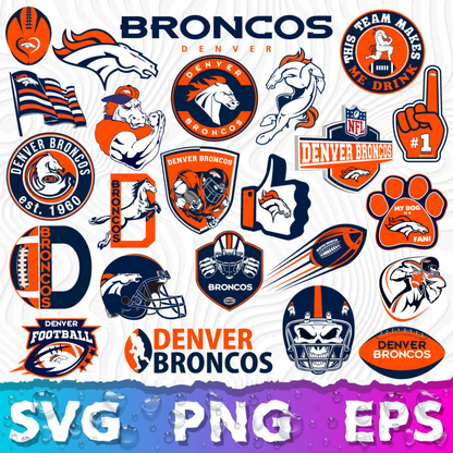 Denver Broncos Logo SVG, Denver Broncos PNG Logo Transparent, SVG Cut Files For Cricut / Silhouette