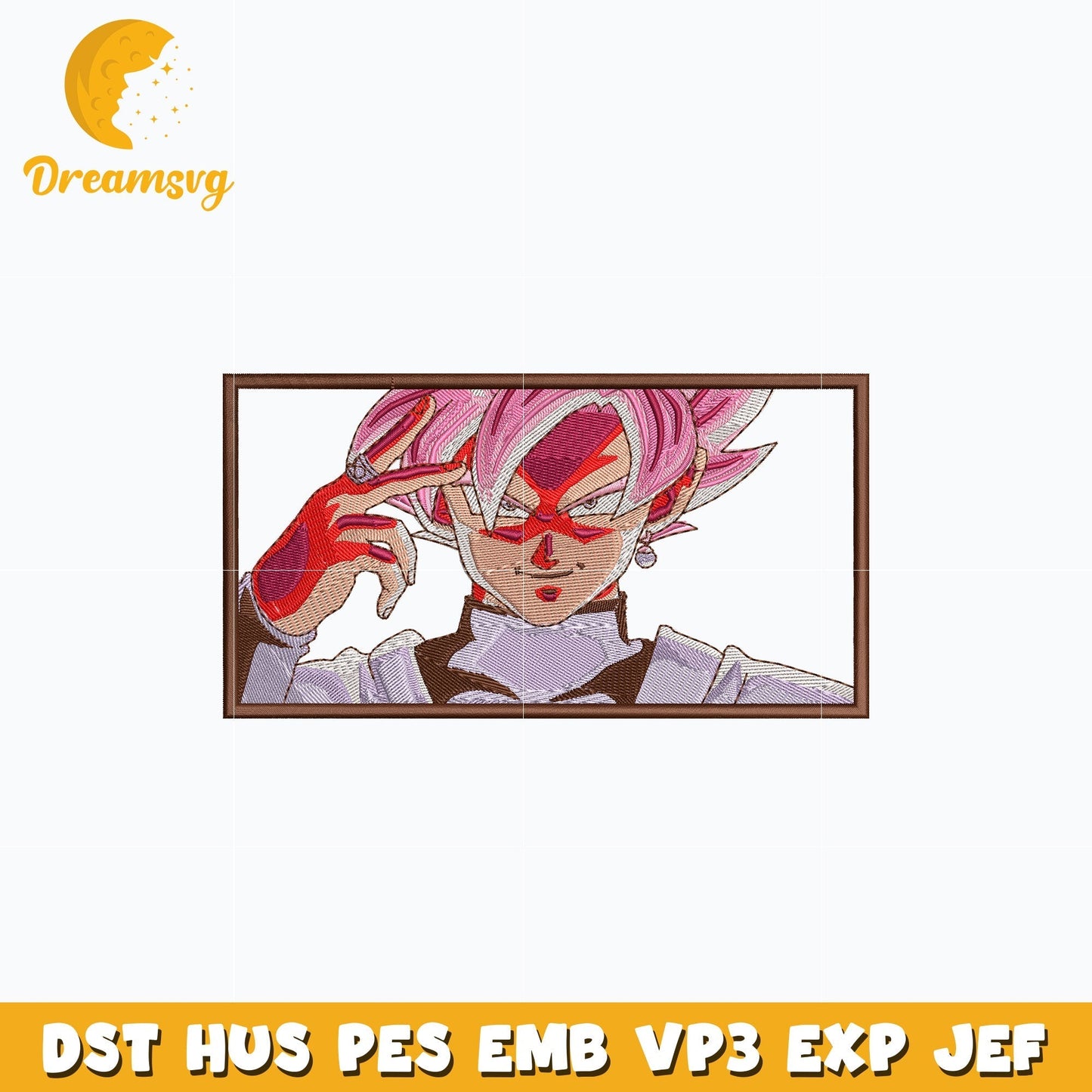 Goku rose box embroidery design