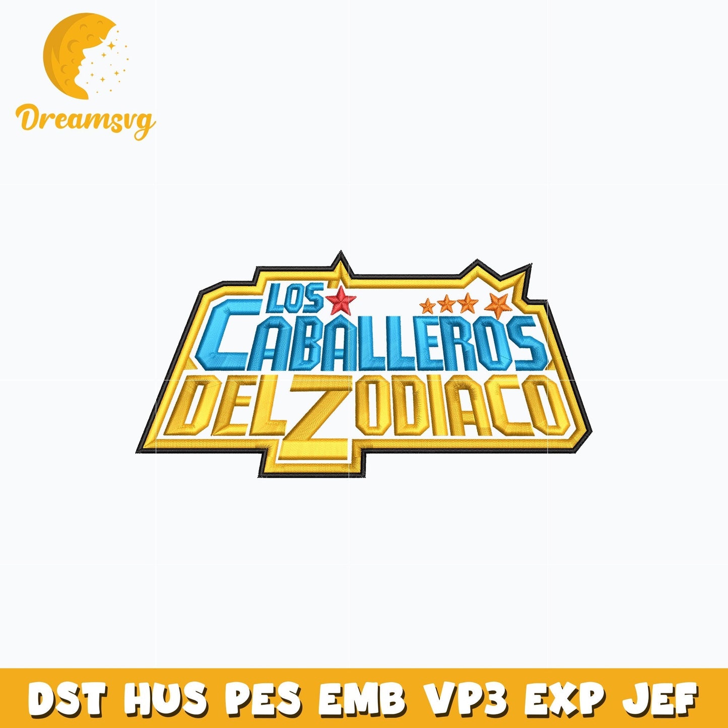 Caballeros Del Zodiaco logo embroidery design
