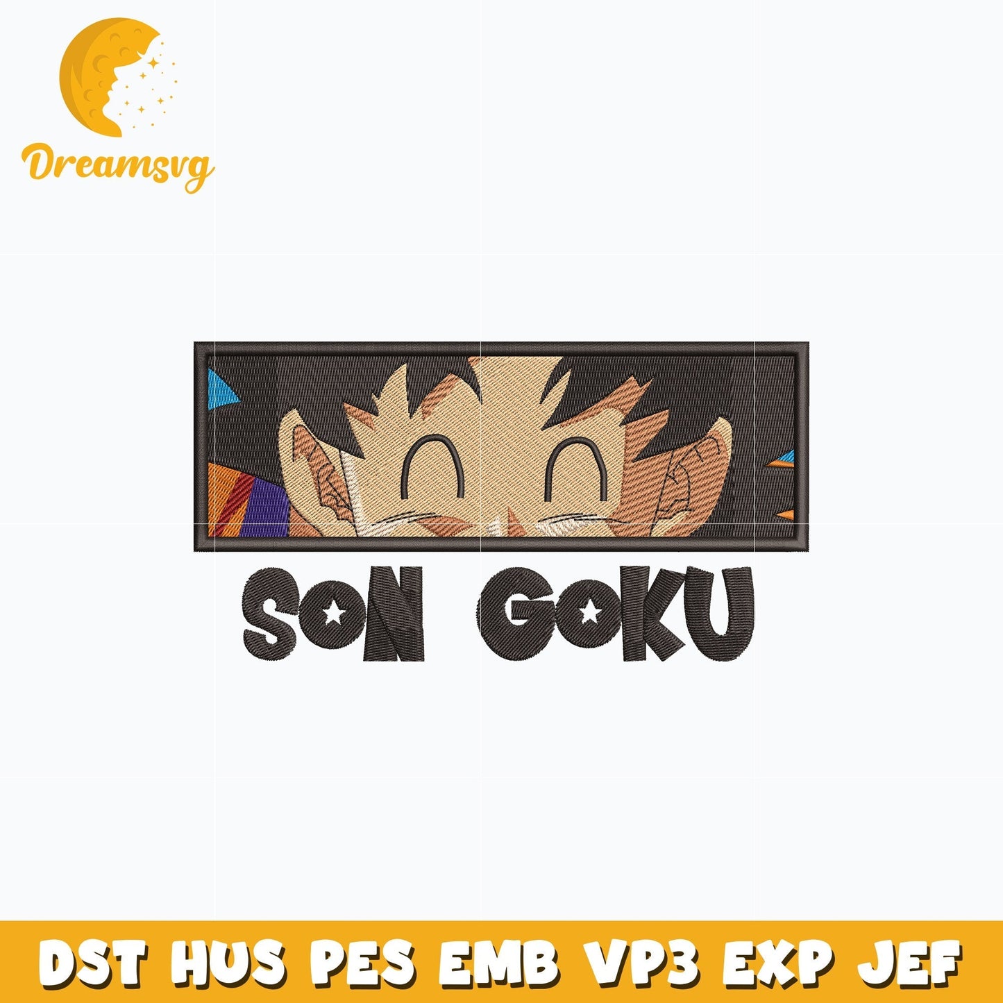 Son goku eyes embroidery design