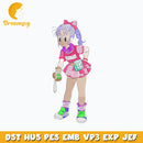 Bulma anime embroidery design