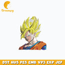 Goku saiyan embroidery design