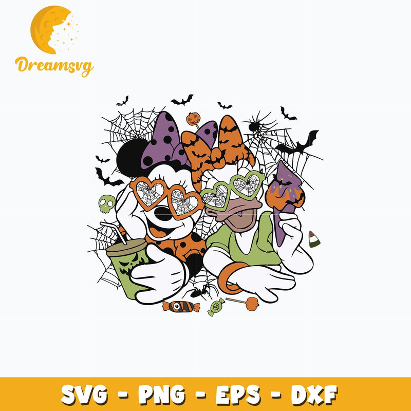 Minnie and daisy Halloween svg