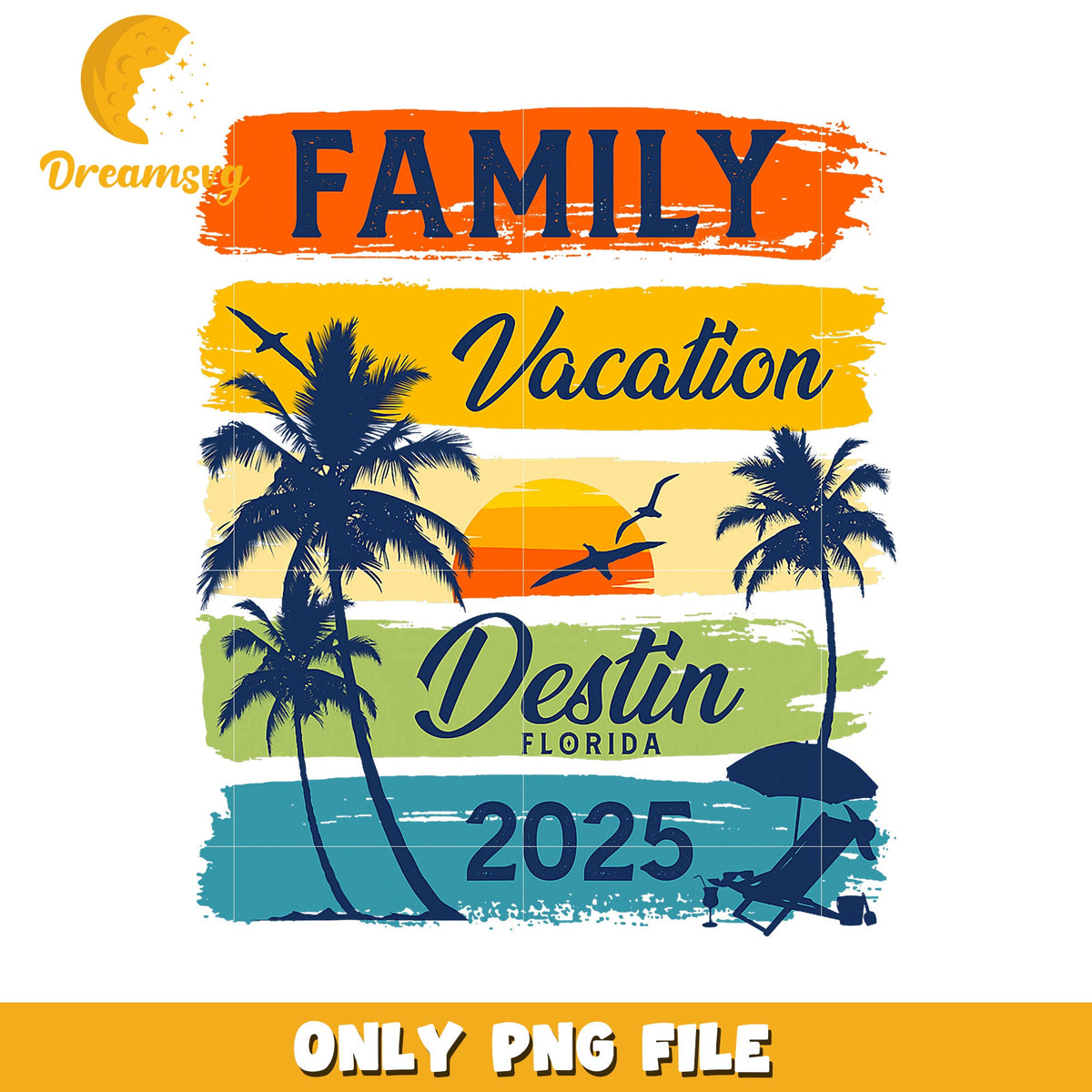 Destin Florida Family Vacation 2025 PNG