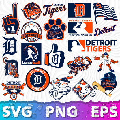 Detroit Tigers Logo SVG, Detroit Tigers PNG Logo Transparent, SVG Cut Files For Cricut / Silhouette