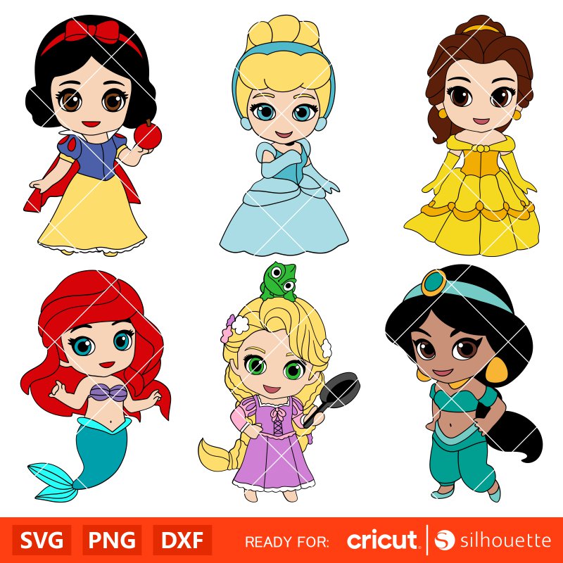 Disney Baby Princess Svg, Baby Princess Svg Cricut, Cute Princess Svg, Baby Princess Png