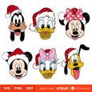 Disney Christmas Friends Bundle Svg, Christmas Svg, Disney Christmas Svg, Santa Claus Svg, Cricut, Silhouette Vector Cut File