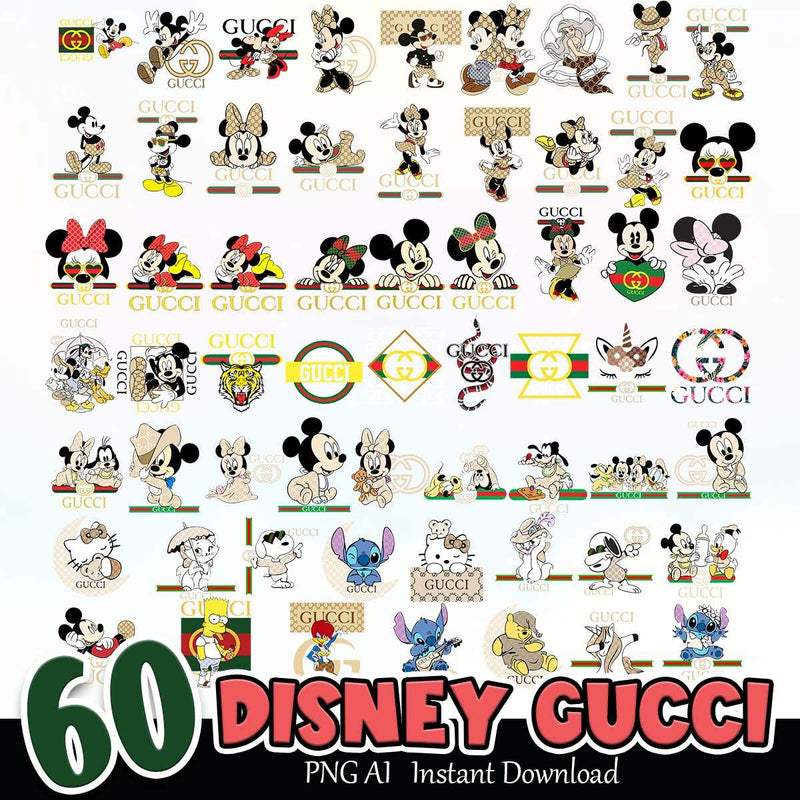 Disney Gucci AI PNG Bundle Instant Download