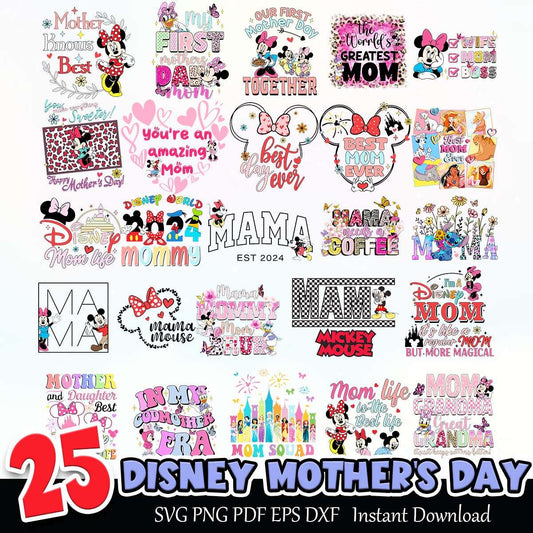 Disney Mother’s Day SVG PNG PDF EPS DXF Bundle Instant Download