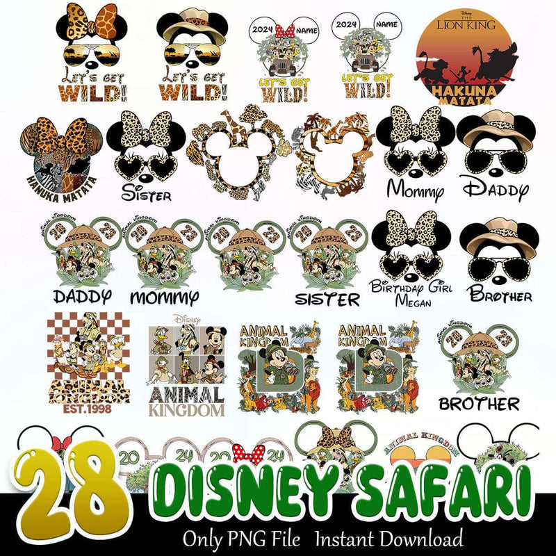 Disney Safari Bundle PNG 28+ Animal Kingdom PNG Instant Download