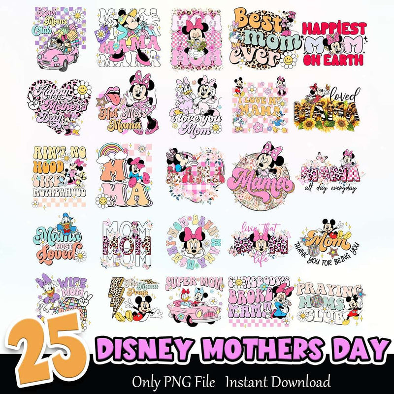 Disney Mother’s Day PNG Bundle Sublimation Instant Download