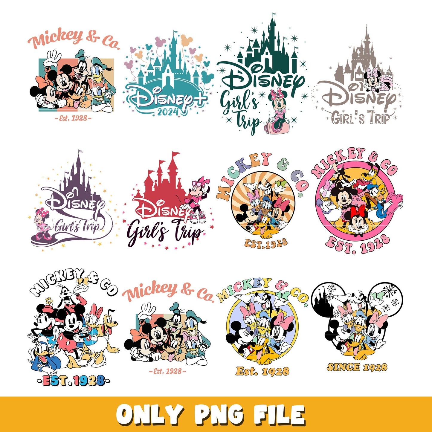 Disney mouse and friends bundle png,  Disney cartoon png, Digital download