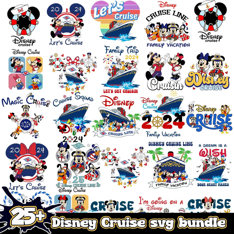 Disney 2024 Cruise Trip Bundle 25+ SVG