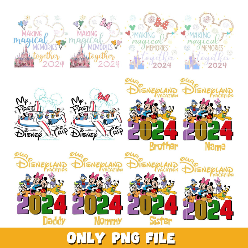 Mickey our disneyland vacation png bundle, Disney vacation png, disney png