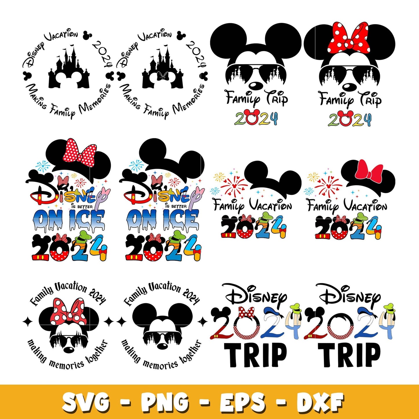 Disney Family Vacation 2024 bundle svg, Disney svg, Digital download