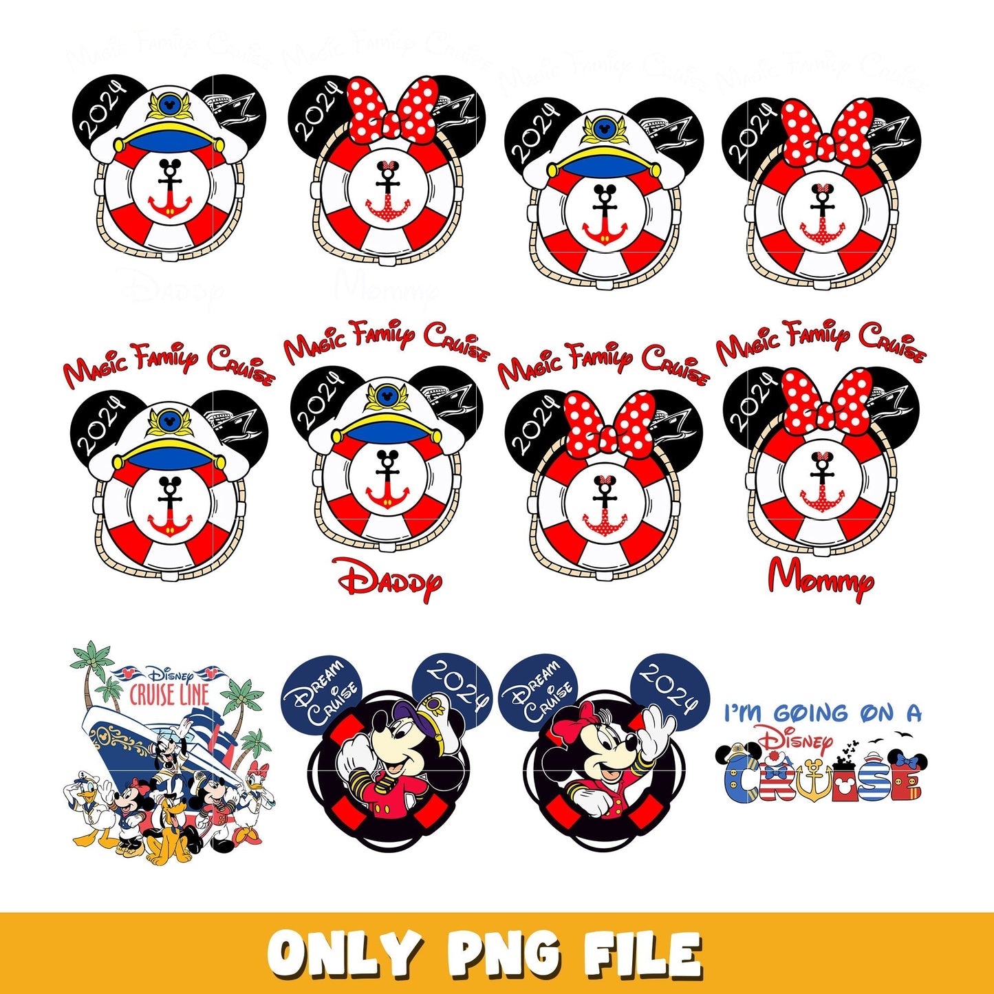 Cruise Magnet mouse bundle png, Disney cartoon png, Digital download