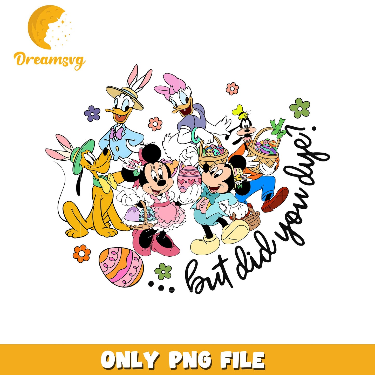 Disney Easter PNG Mickey, Minnie, & Friends