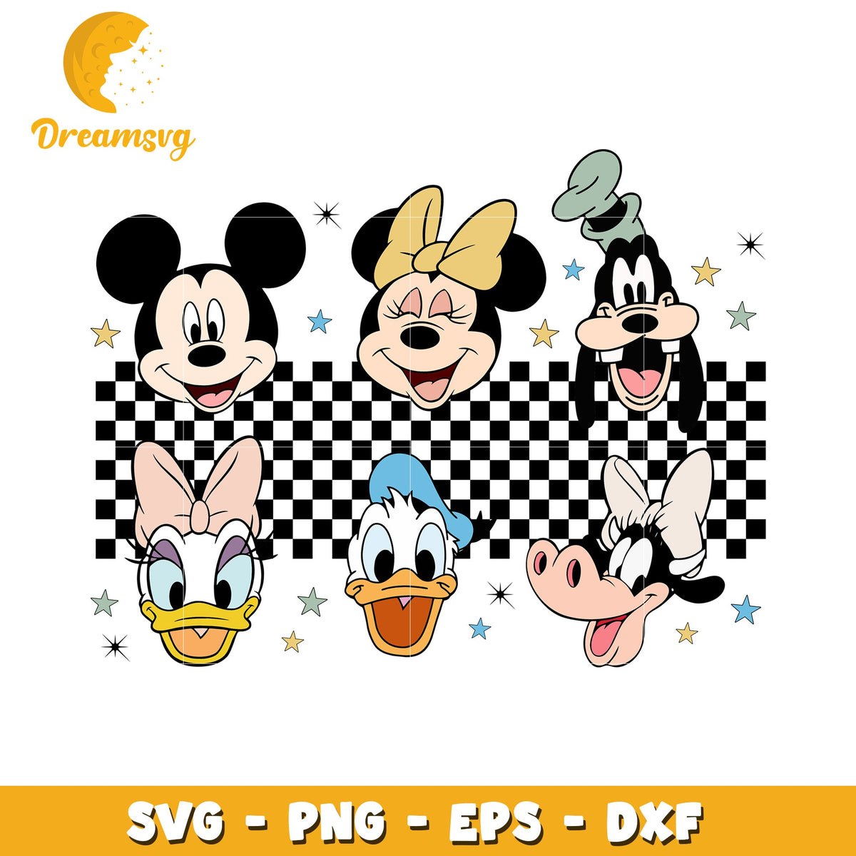Disney Faces SVG PNG EPS DXF Bundle