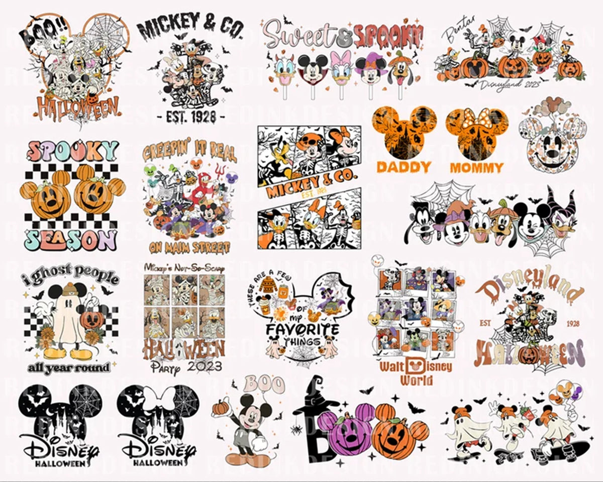 Bundle Halloween PNG, Halloween Png, Spooky Png, Trick Or Treat Png, Retro Halloween Png Bundle
