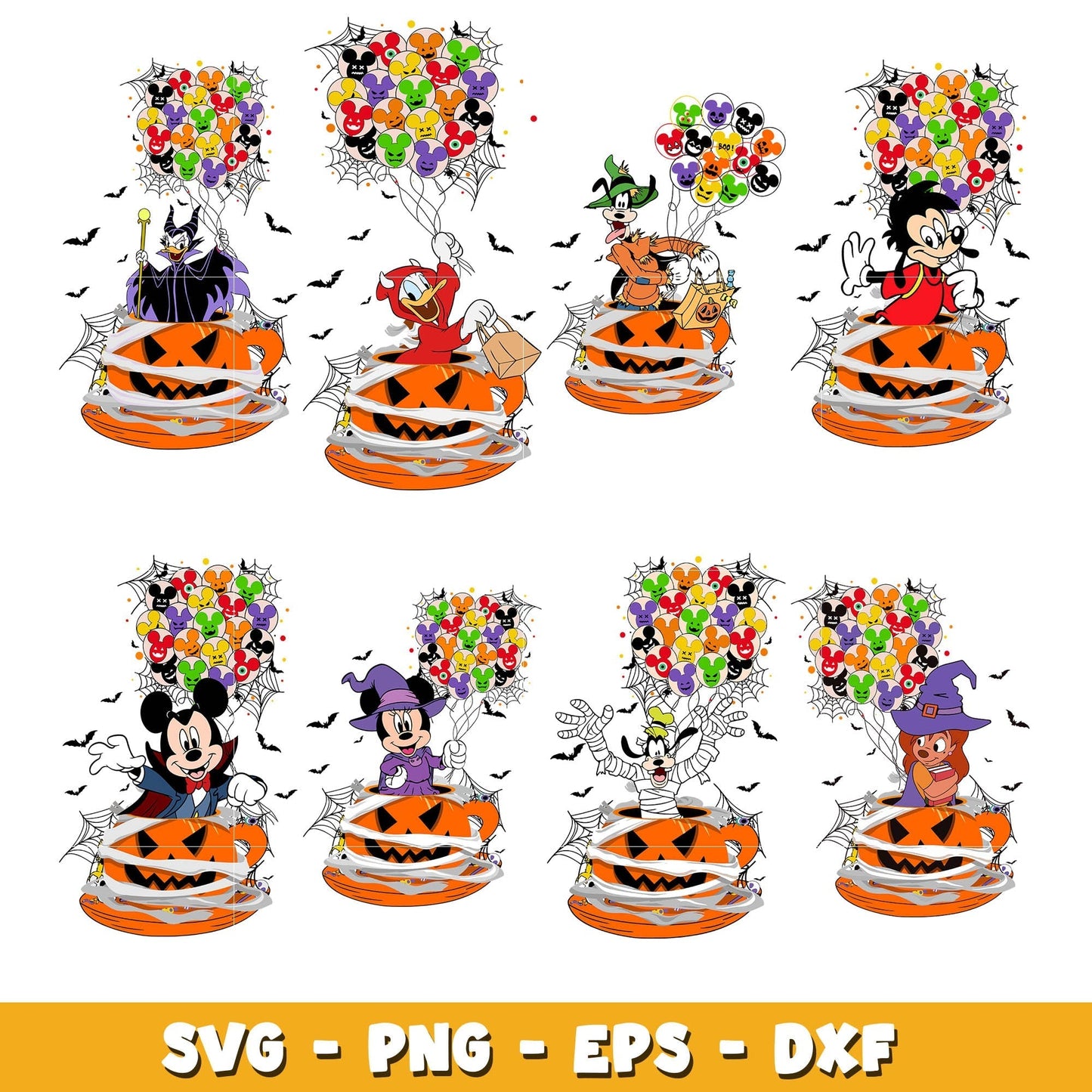 Disney mickey friends halloween svg bundle, Disney halloween svg, Disney svg