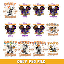 Disney halloween birthday png bundle, Disney halloween png, Disney png