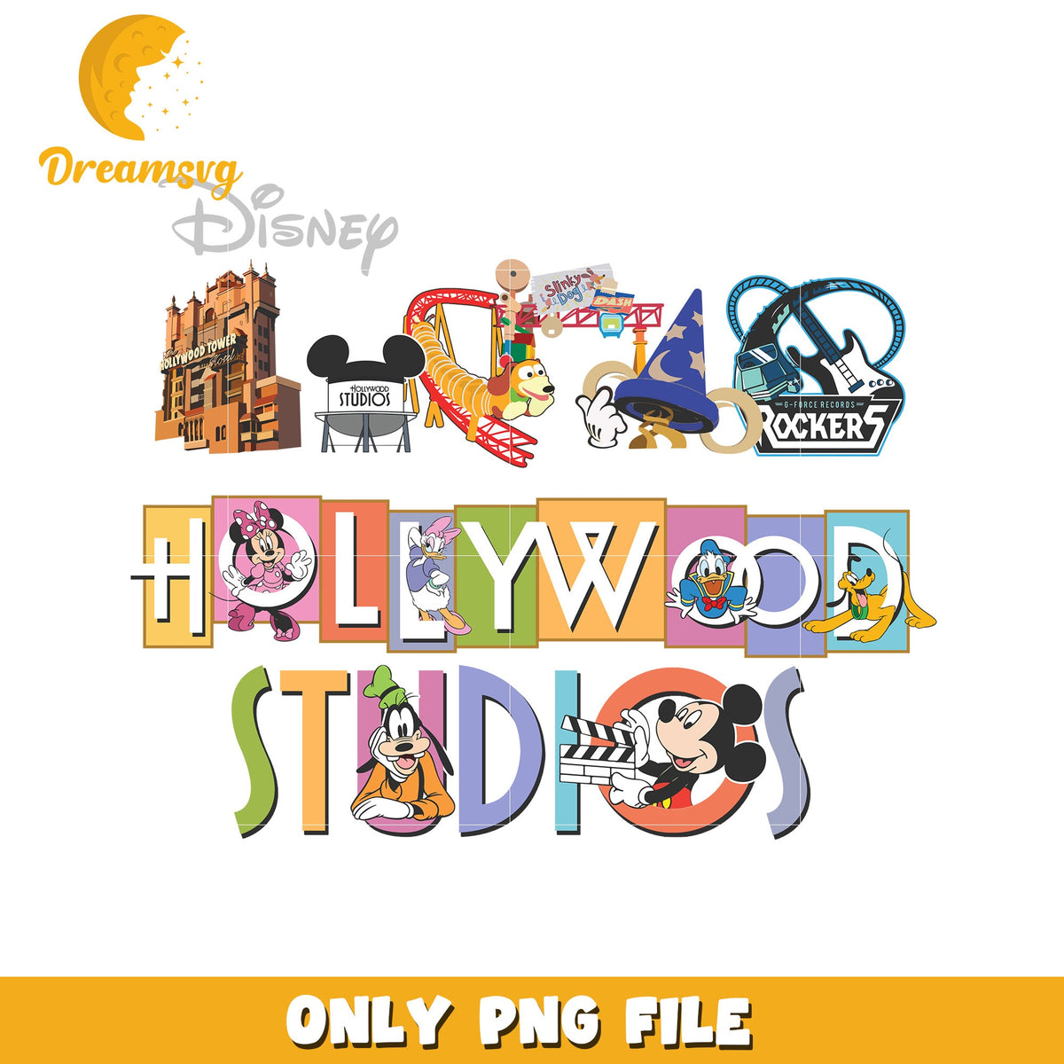 Disney Hollywood Studios Fun PNG Graphic Design File