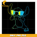 Disney Lilo  Stitch Cool Stitch Neon png, cartoon png, happy holiday png