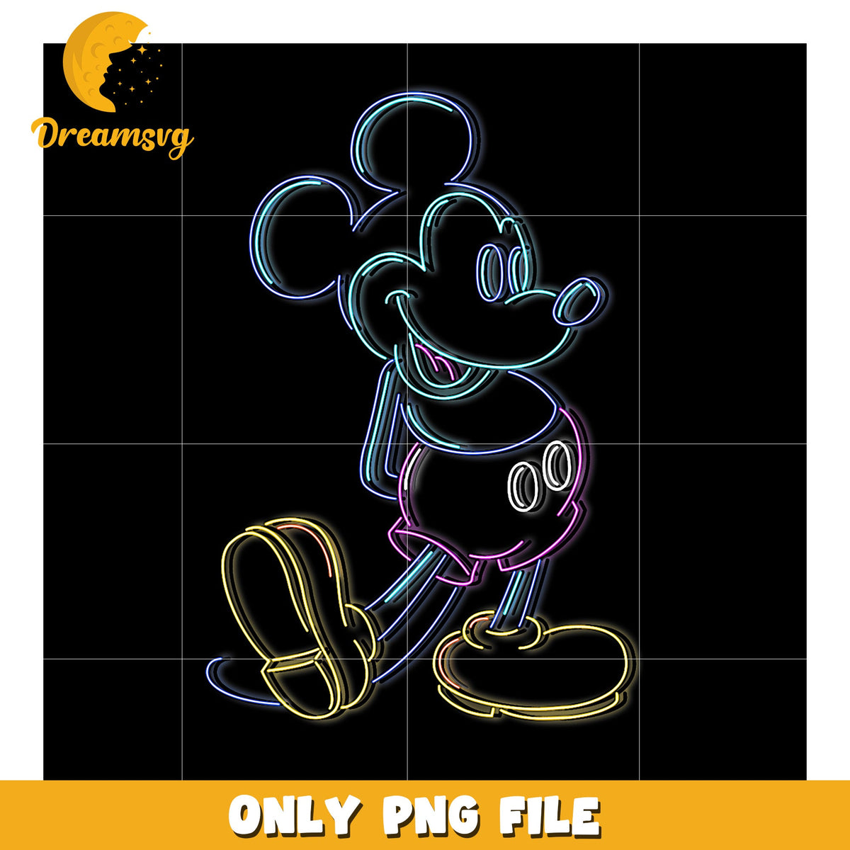 Disney Mickey And Friends Mickey Mouse Neon png, funny designs png, mickey mouse png
