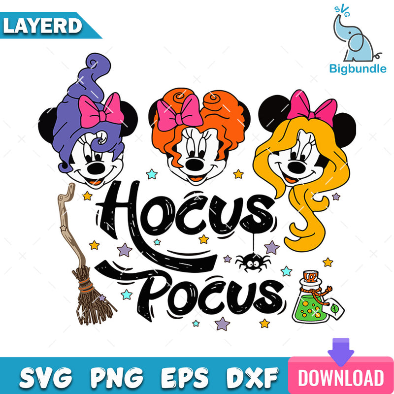 Disney Mouse Sanderson Sisters SVG, Disney halloween svg