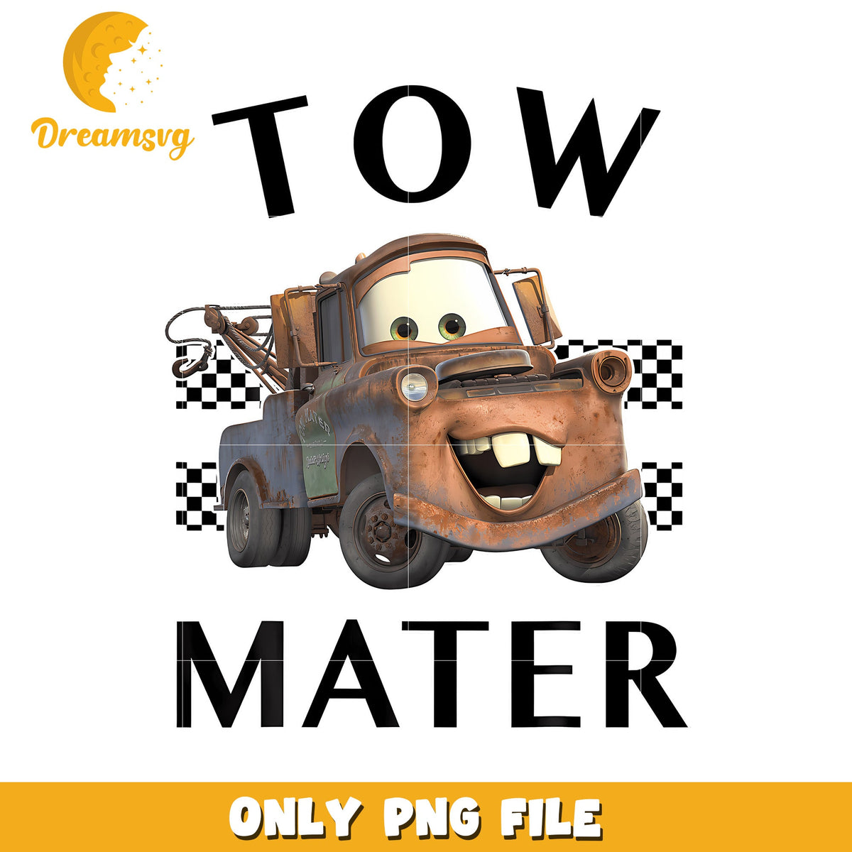 Disney Pixar Cars Tow Mater png, funny designs png, matter cars png