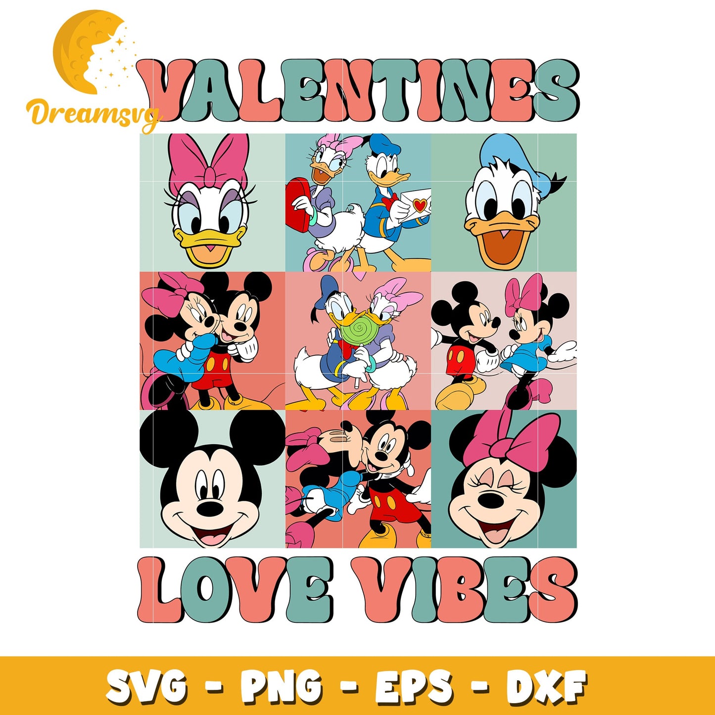 Disney Valentines Love Vibes SVG Bundle