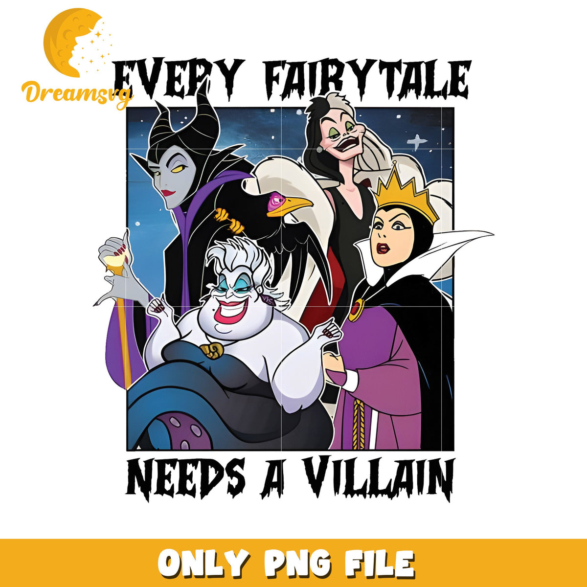 Disney Villains PNG Sublimation