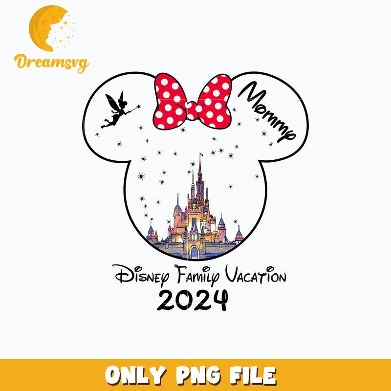 Minnie mommy disney family vacation 2024 png