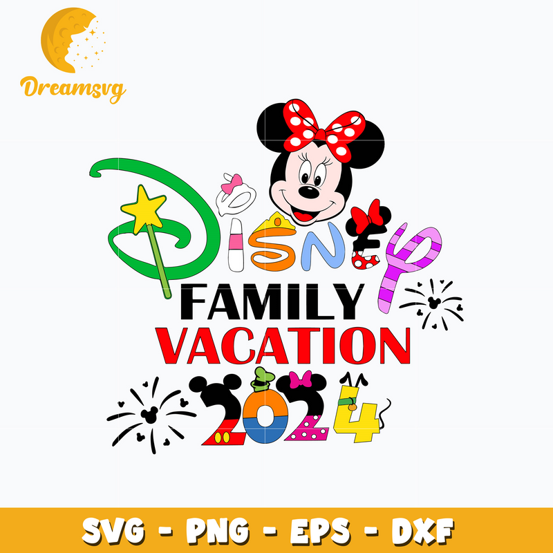 Minnie friends disney family vacation 2024 svg