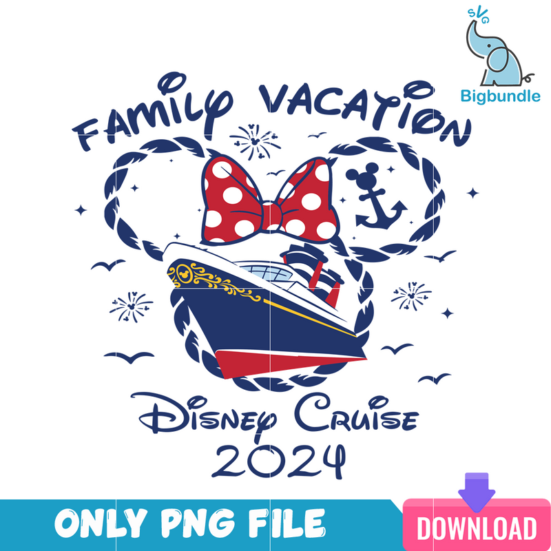 Family Vacation Minnie Themed PNG