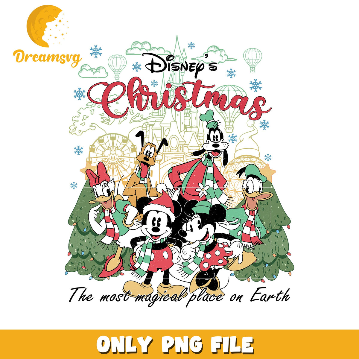 Disney_s christmas png, merry disney png, holiday magic png