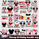 Disney Birthday SVG Bundle, Disney Birthday Girl SVG, Disney Birthday Boy SVG Cricut
