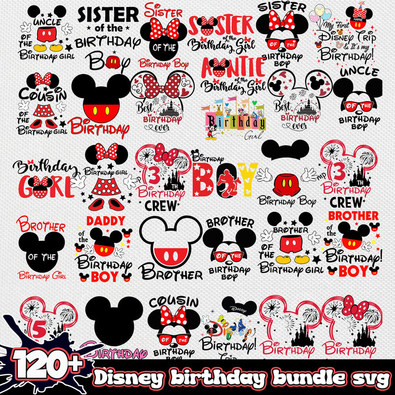 Disney birthday 2024  bundle svg