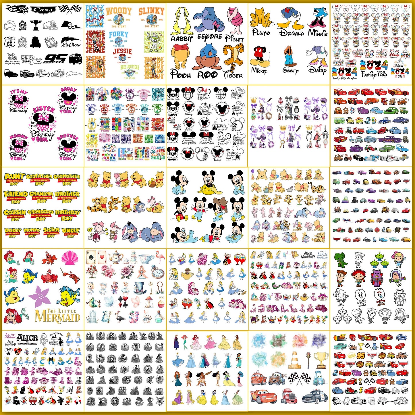 Ultimate 8000+ Design Disney Svg Bundle Disney Characters Clipart Bundle Disney Silhouette Vectors Svg Cut Files Digital Bundle (2025 Version)