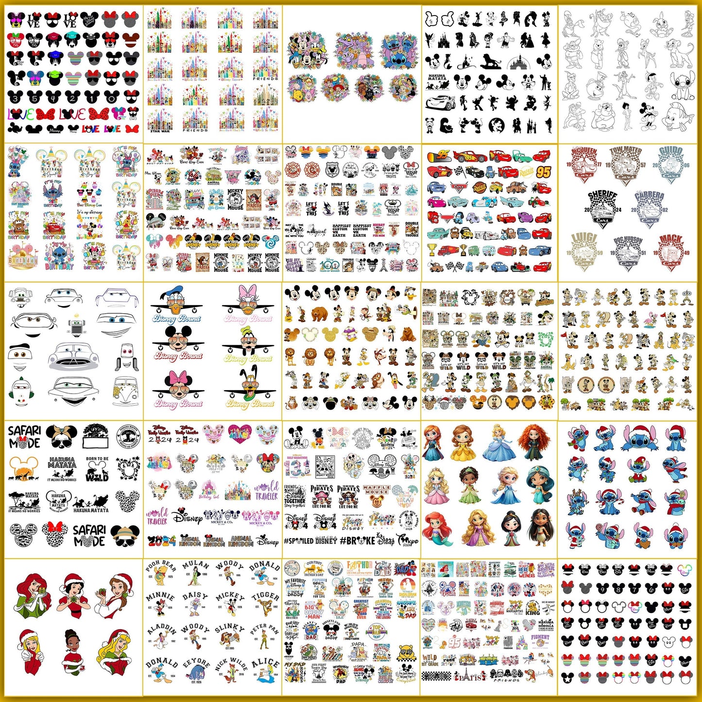 Ultimate 8000+ Design Disney Svg Bundle Disney Characters Clipart Bundle Disney Silhouette Vectors Svg Cut Files Digital Bundle (2025 Version)