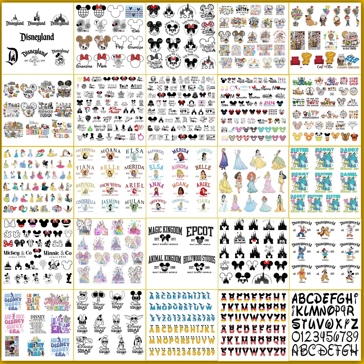 Ultimate 8000+ Design Disney Svg Bundle Disney Characters Clipart Bundle Disney Silhouette Vectors Svg Cut Files Digital Bundle (2025 Version)