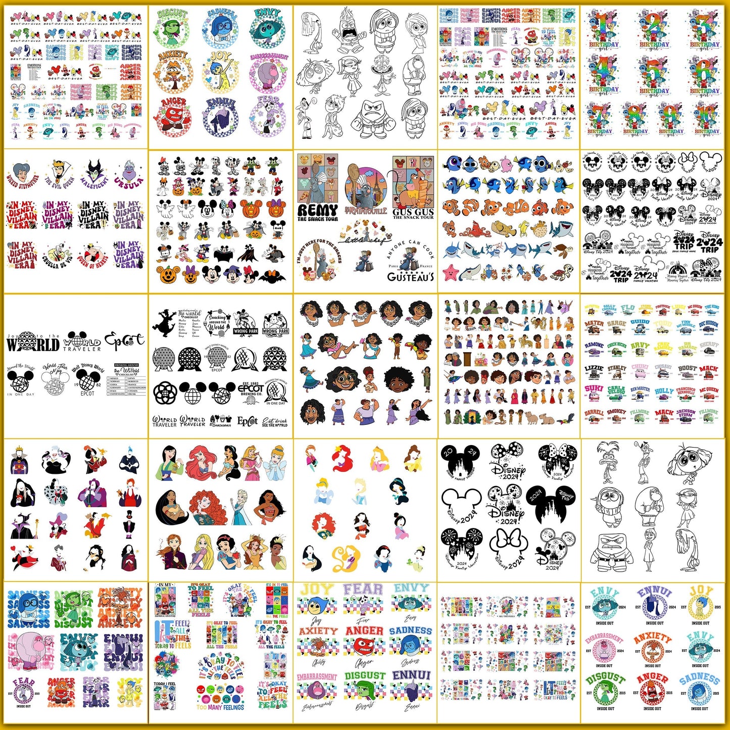 Ultimate 8000+ Design Disney Svg Bundle Disney Characters Clipart Bundle Disney Silhouette Vectors Svg Cut Files Digital Bundle (2025 Version)