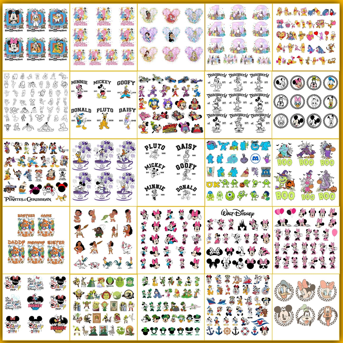 Ultimate 8000+ Design Disney Svg Bundle Disney Characters Clipart Bundle Disney Silhouette Vectors Svg Cut Files Digital Bundle (2025 Version)