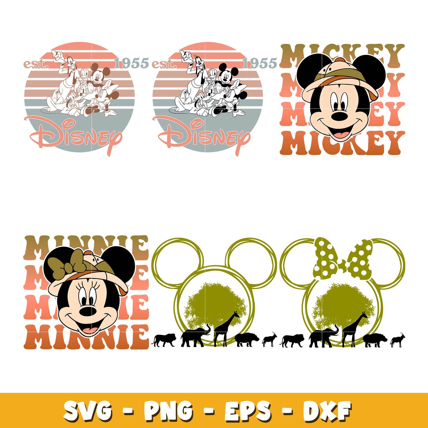 Disney mickey est 1955 svg bundle, Disney mickey svg, Disney svg