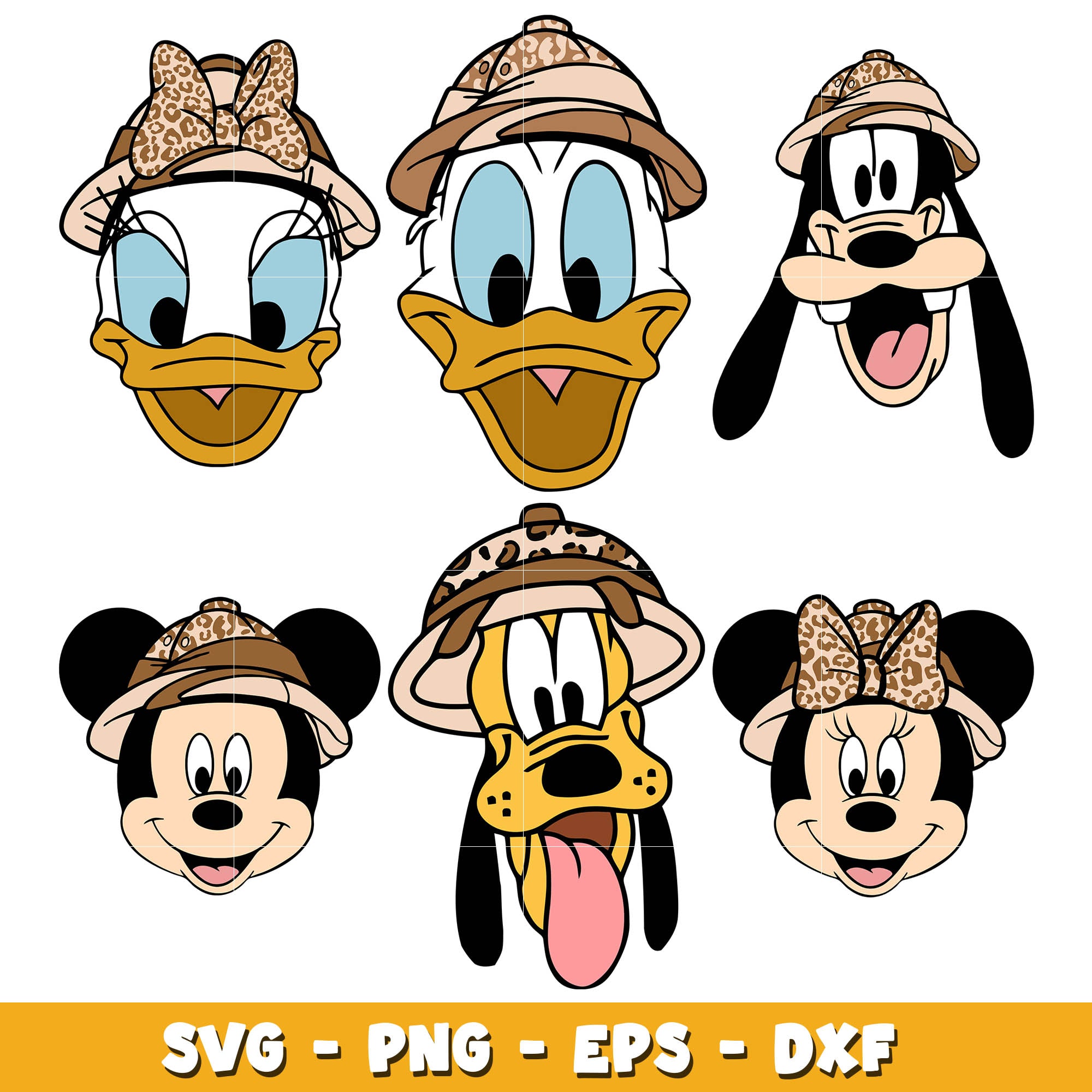Mickey friends head animal kingdom svg bundle, Disney animal kingdom s
