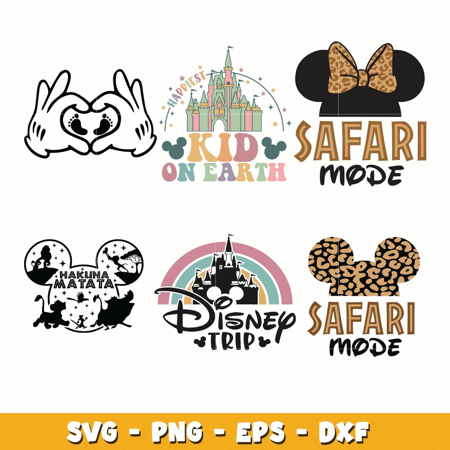 Mouse head wild animal  bundle svg,  Disney cartoon svg, Digital download