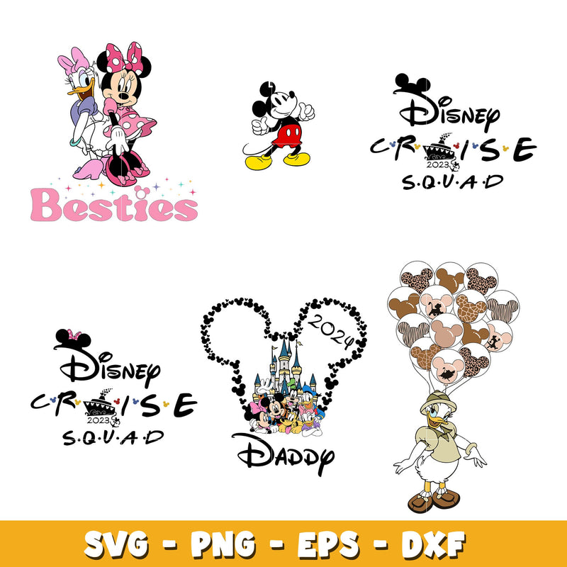 Mickey disney cruise squad svg bundle, Disney squad svg, Disney svg